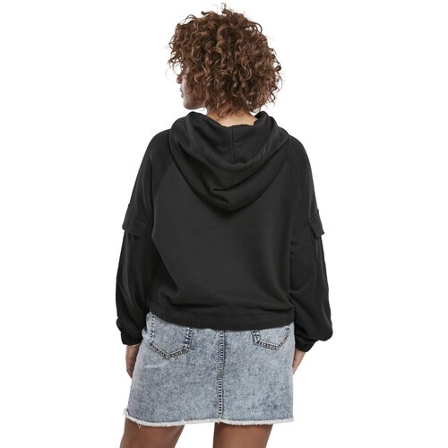 Urban Classics Ladies Short Worker Hoody black 4XL