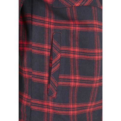 Urban Classics Ladies Oversized Overshirt midnightnavy/red S