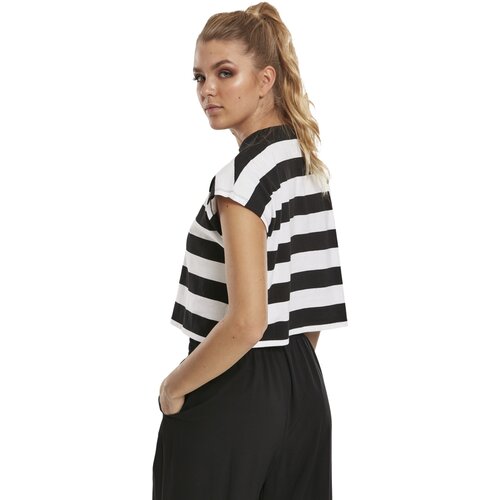 Urban Classics Ladies Stripe Short Tee black/white XL