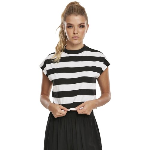 Urban Classics Ladies Stripe Short Tee black/white XS