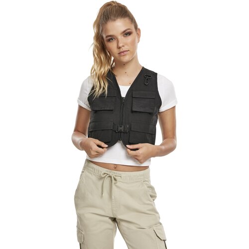 Urban Classics Ladies Short Tactical Vest black L