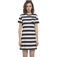 Urban Classics Ladies Stripe Boxy Tee Dress black/white S