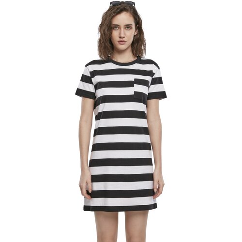 Urban Classics Ladies Stripe Boxy Tee Dress black/white XS