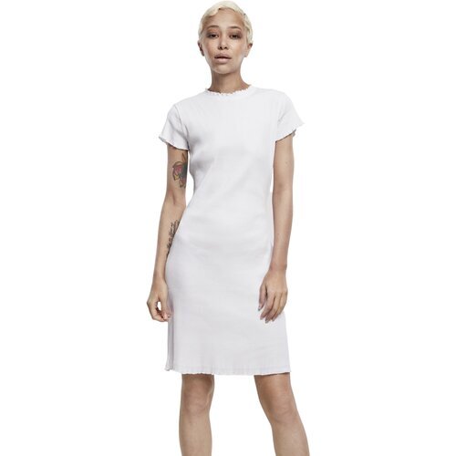 Urban Classics Ladies Rib Tee Dress white XS