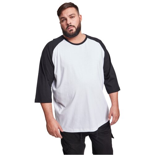 Urban Classics Contrast 3/4 Sleeve Raglan Tee wht/blk 3XL