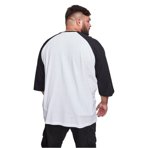 Urban Classics Contrast 3/4 Sleeve Raglan Tee wht/blk 3XL