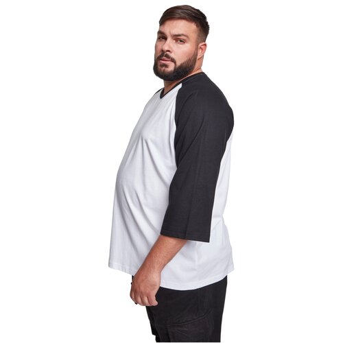 Urban Classics Contrast 3/4 Sleeve Raglan Tee wht/blk 3XL