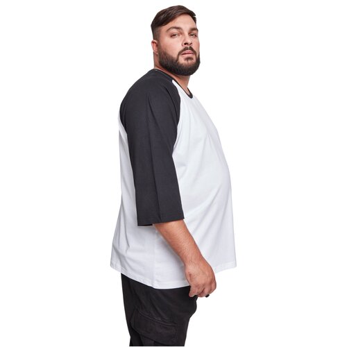 Urban Classics Contrast 3/4 Sleeve Raglan Tee wht/blk 3XL