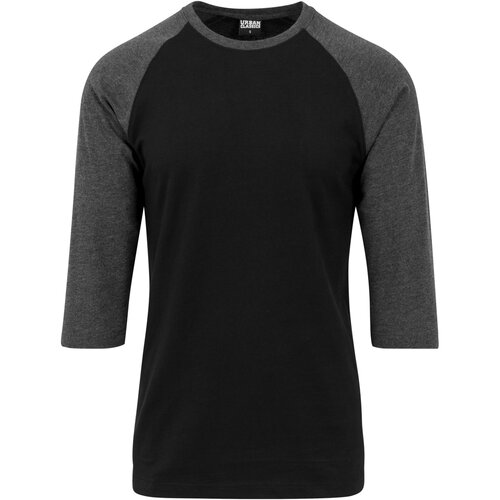 Urban Classics Contrast 3/4 Sleeve Raglan Tee blk/cha XXL