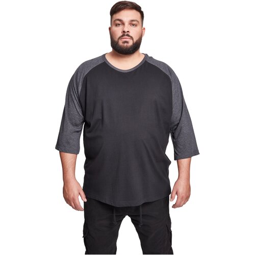 Urban Classics Contrast 3/4 Sleeve Raglan Tee blk/cha XXL