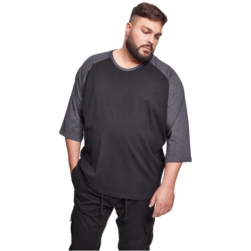 Urban Classics Contrast 3/4 Sleeve Raglan Tee blk/cha XXL