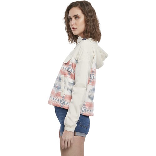 Urban Classics Ladies Extended Shoulder Pull Over Jacket offwhite/summerinka XS