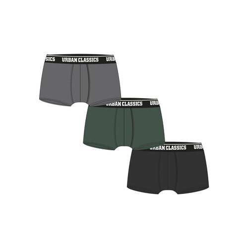 Urban Classics Boxer Shorts 3-Pack grey/darkgreen/black XXL