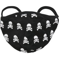 Mister Tee Skull Face Mask black/white one size