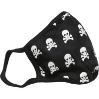 Mister Tee Skull Face Mask black/white one size