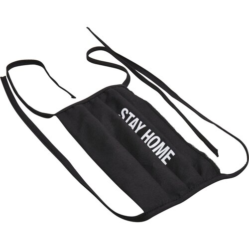 Mister Tee Stay Home Face Mask black one size