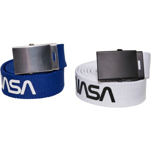 Mister Tee NASA Belt 2-Pack extra long blue/wht one size