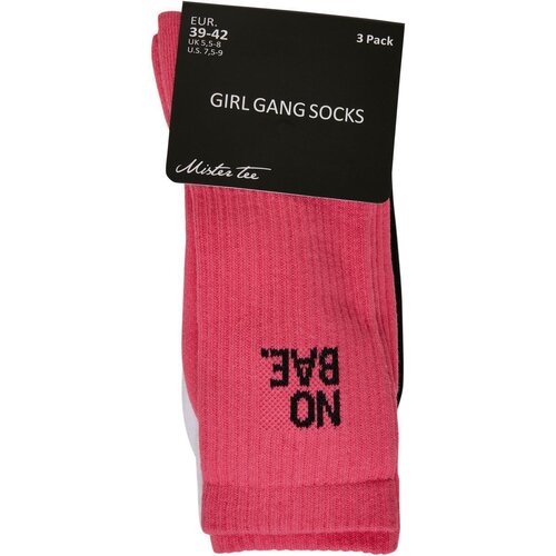 Mister Tee Girl Gang Socks 3-Pack pink/wht/blk 43-46