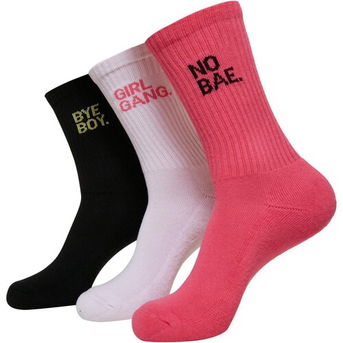 Mister Tee Girl Gang Socks 3-Pack pink/wht/blk 47-50