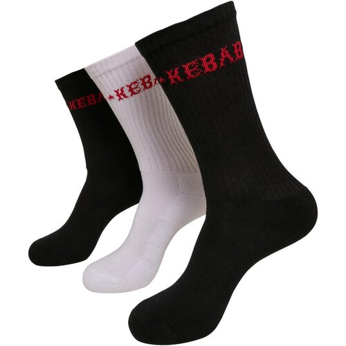 Mister Tee Kebab Socks 3-Pack black/white 43-46