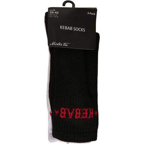 Mister Tee Kebab Socks 3-Pack black/white 35-38