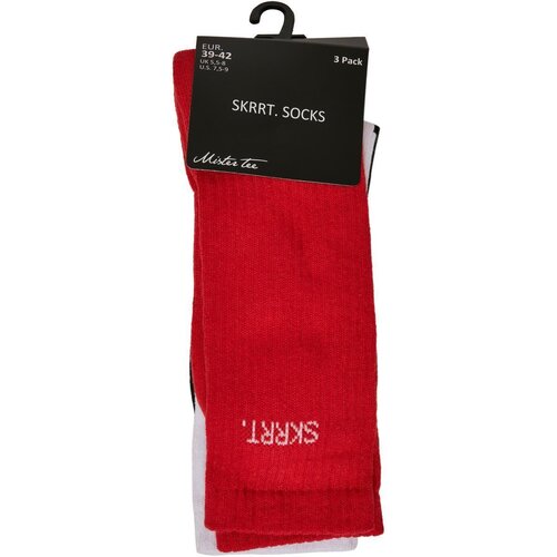 Mister Tee SKRRT. Socks 3-Pack red/white/black 43-46