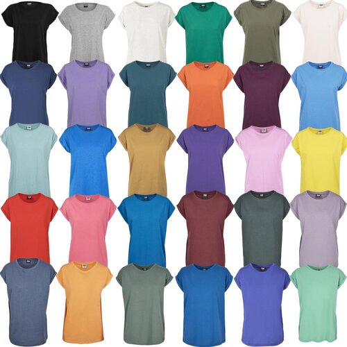 Urban Classics Ladies Extended Shoulder Tee bottlegreen M