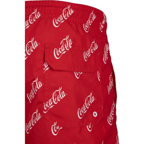 Merchcode Coca Cola Logo AOP Swimshorts red S