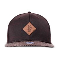 Djinns 6 Panel Snapback Cap GlenCheck brown