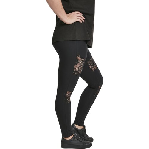 Urban Classics Ladies Laces Inset Leggings black 3XL