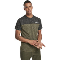 Southpole Color Block Tech Tee marled olive S