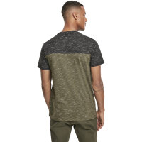 Southpole Color Block Tech Tee marled olive S