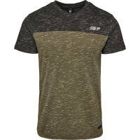 Southpole Color Block Tech Tee marled olive S