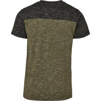 Southpole Color Block Tech Tee marled olive S