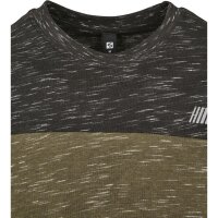 Southpole Color Block Tech Tee marled olive S