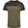 Southpole Color Block Tech Tee marled olive S