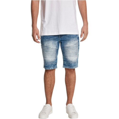 Southpole Biker Denim Shorts lt.sand blue 38