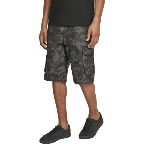 Southpole Belted Camo Cargo Shorts Ripstop grey black 32