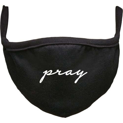 Mister Tee Pray Wording Face Mask black one size