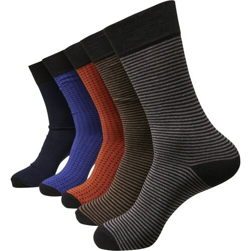 Urban Classics Stripes and Dots Socks 5-Pack multicolor 43-46