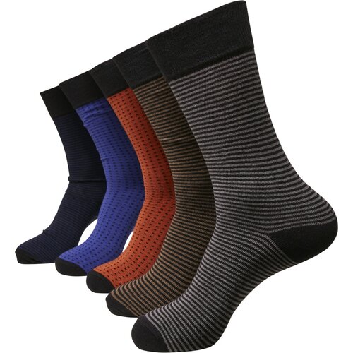 Urban Classics Stripes and Dots Socks 5-Pack multicolor 35-38