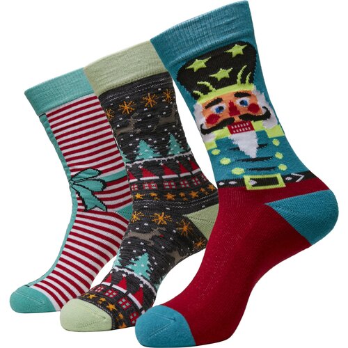 Urban Classics Christmas Nutcracker Socks 3-Pack