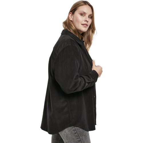 Urban Classics Ladies Corduroy Oversized Shirt black 3XL