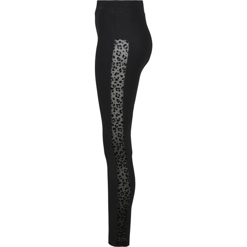 Urban Classics Ladies Flock Lace Stripe Leggings black 3XL