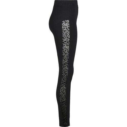 Urban Classics Ladies Flock Lace Stripe Leggings black 4XL