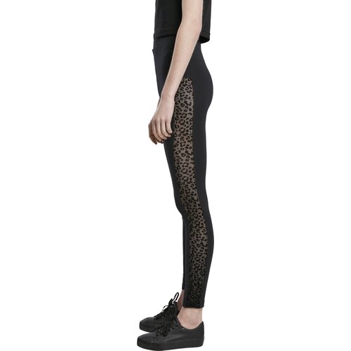 Urban Classics Ladies Flock Lace Stripe Leggings black XS