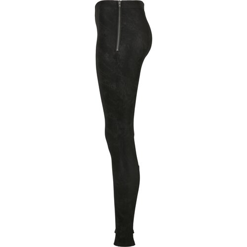 Urban Classics Ladies Washed Faux Leather Pants black XXL