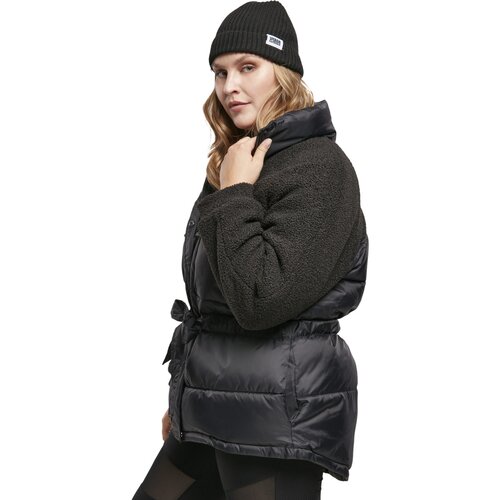 Urban Classics Ladies Sherpa Mix Puffer Jacket black 3XL