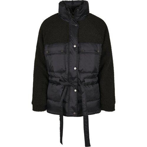 Urban Classics Ladies Sherpa Mix Puffer Jacket black 5XL