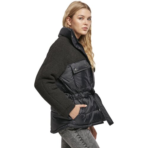 Urban Classics Ladies Sherpa Mix Puffer Jacket black XS